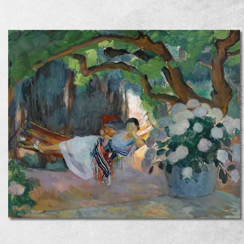 Le Pradet Junge Frau In Der Hängematte Nono Henri Lebasque
