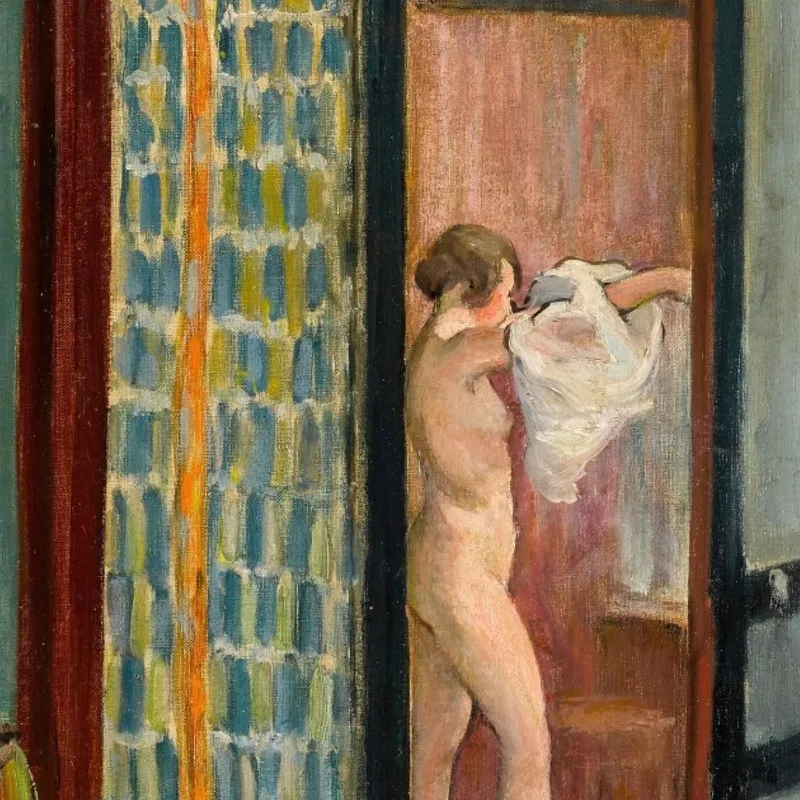 Nudo Indossando La Camicia In Un Interno Henri Lebasque