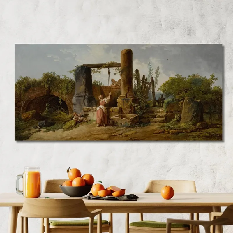 Una Contadina Al Pozzo Hubert Robert