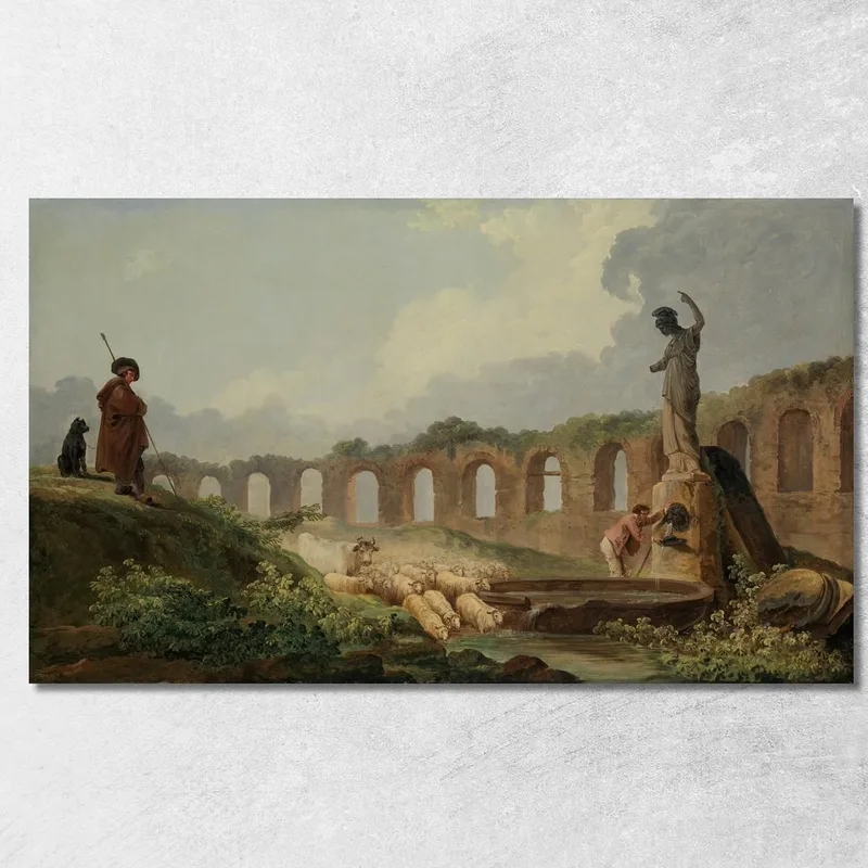 Aquädukt In Ruinen Hubert Robert drucken auf leinwand