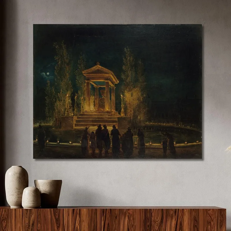 The Temporary Mausoleum Of Jean-Jacques Rousseau On The Tuileries Basin Hubert Robert