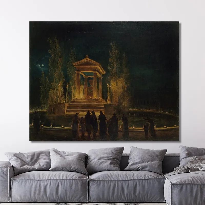 The Temporary Mausoleum Of Jean-Jacques Rousseau On The Tuileries Basin Hubert Robert