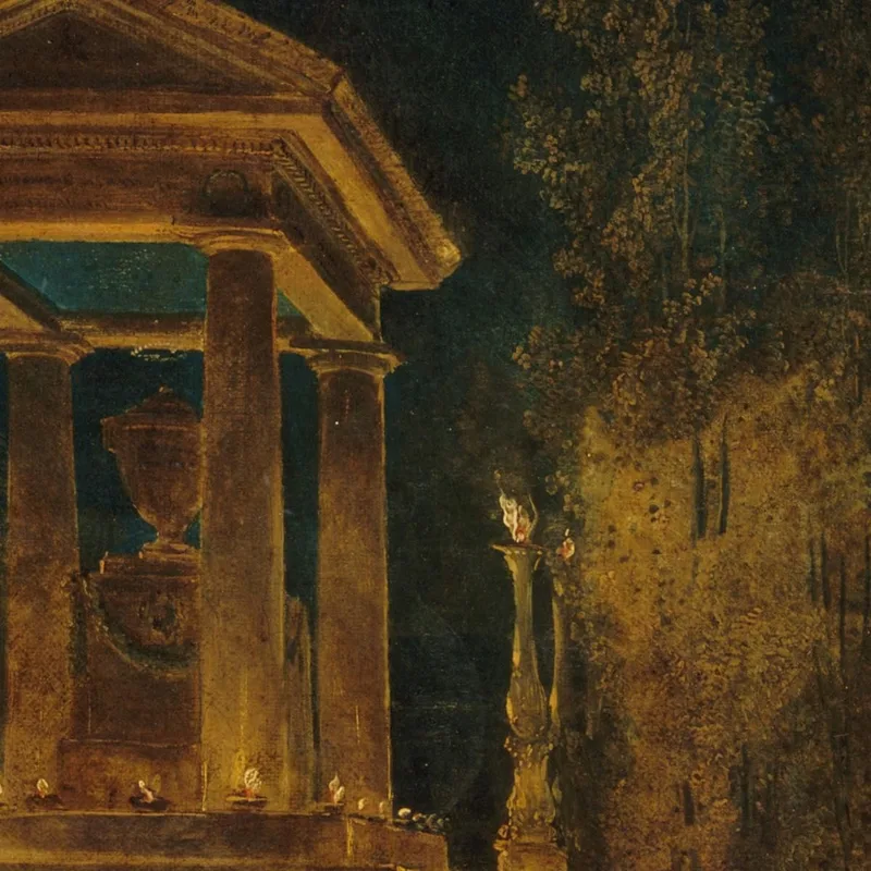 The Temporary Mausoleum Of Jean-Jacques Rousseau On The Tuileries Basin Hubert Robert