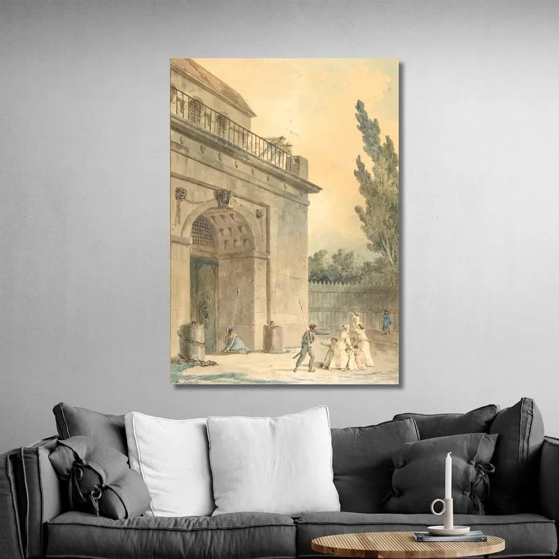 Visitors Leaving A Prison Hubert Robert