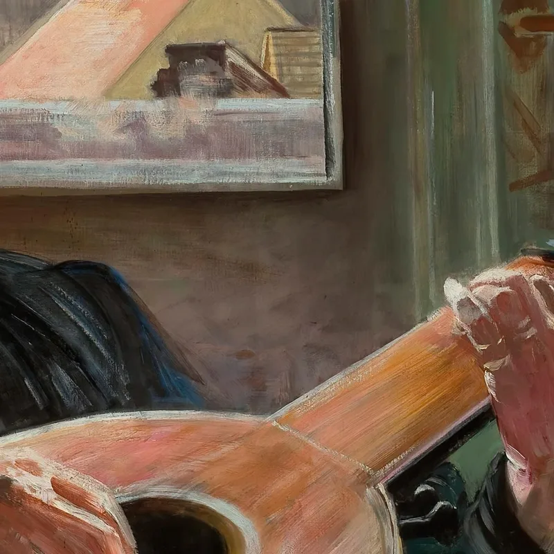 Portrait De La Sœur De L'Artiste Helena Avec Un Luth Jacek Malczewski