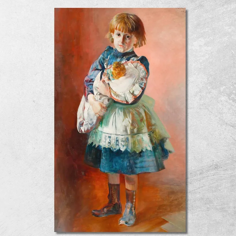 Portrait De La Fille De L'Artiste Julia Avec Une Poupée Jacek Malczewski