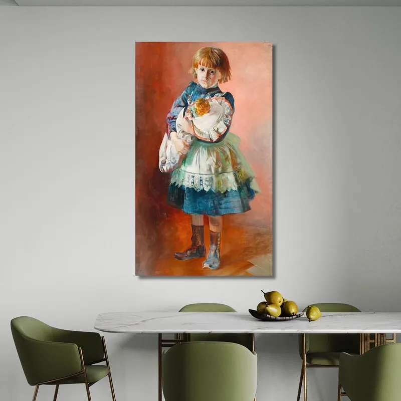 Portrait De La Fille De L'Artiste Julia Avec Une Poupée Jacek Malczewski