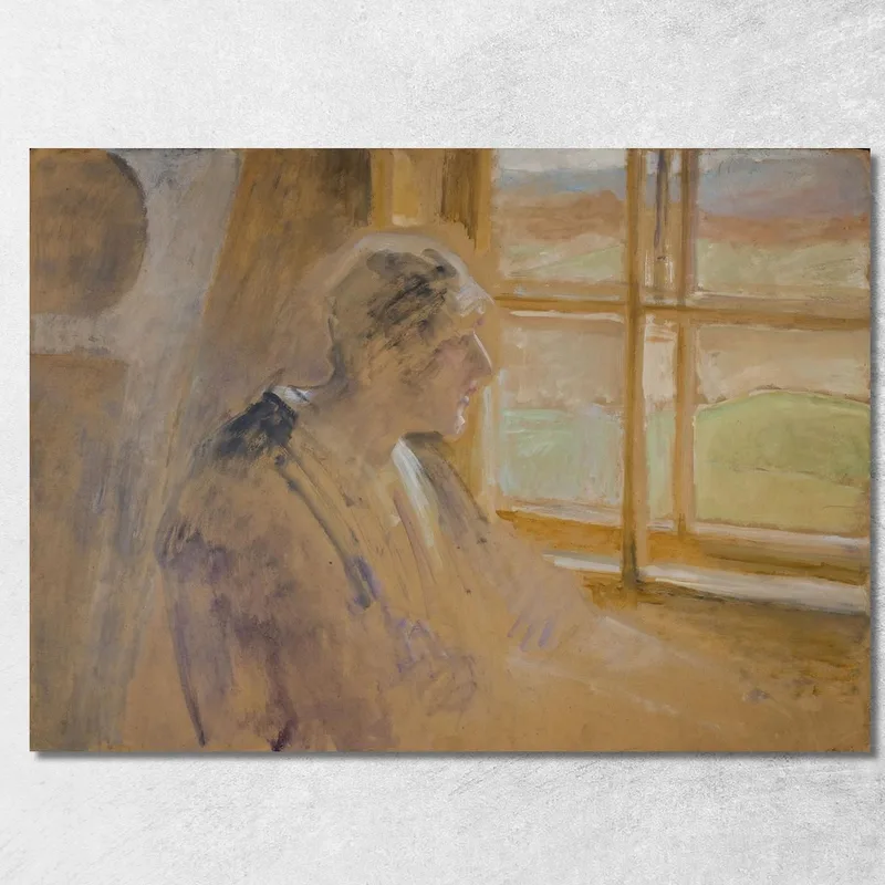 Schizzo Di Una Donna Alla Finestra Jacek Malczewski