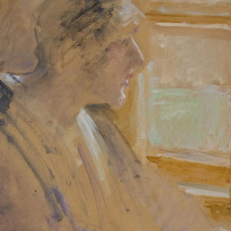 Schizzo Di Una Donna Alla Finestra Jacek Malczewski