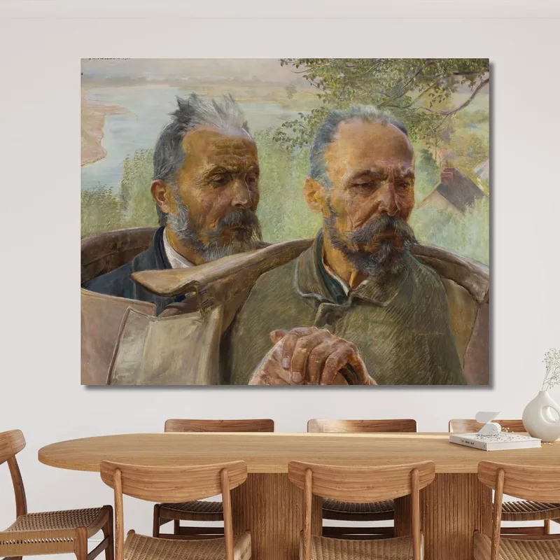 Due Teste Di Vecchi Jacek Malczewski quadro stampa su tela