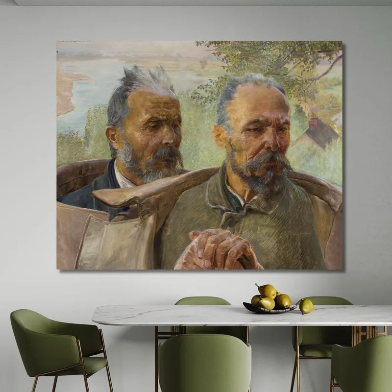 Due Teste Di Vecchi Jacek Malczewski quadro stampa su tela