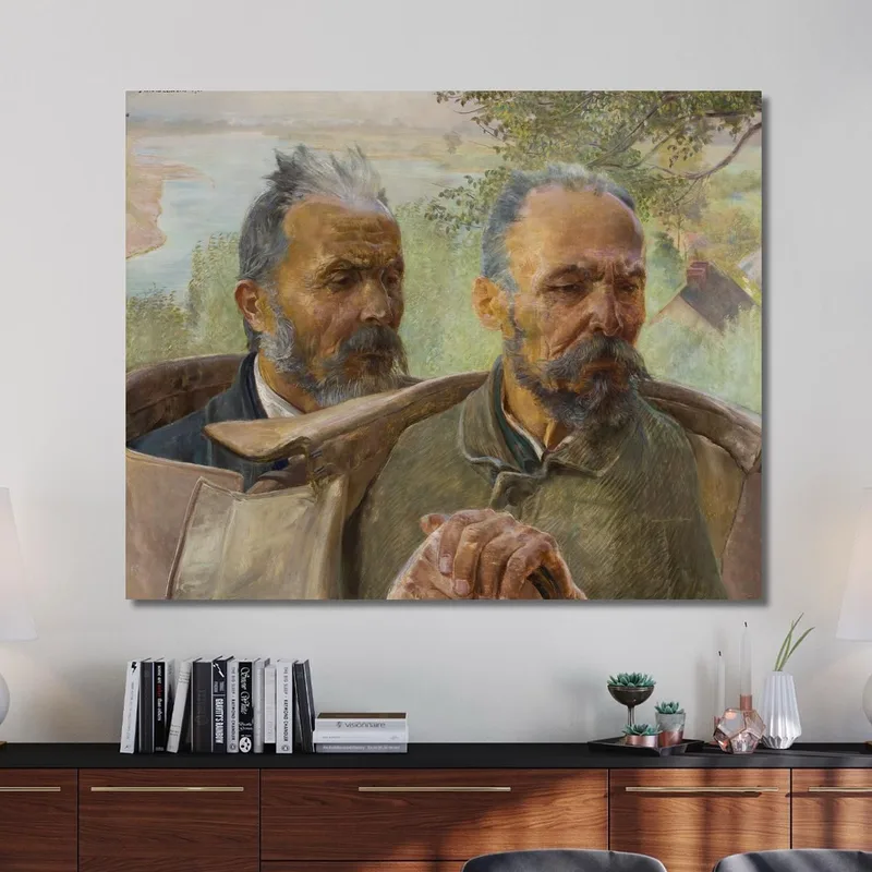 Due Teste Di Vecchi Jacek Malczewski quadro stampa su tela