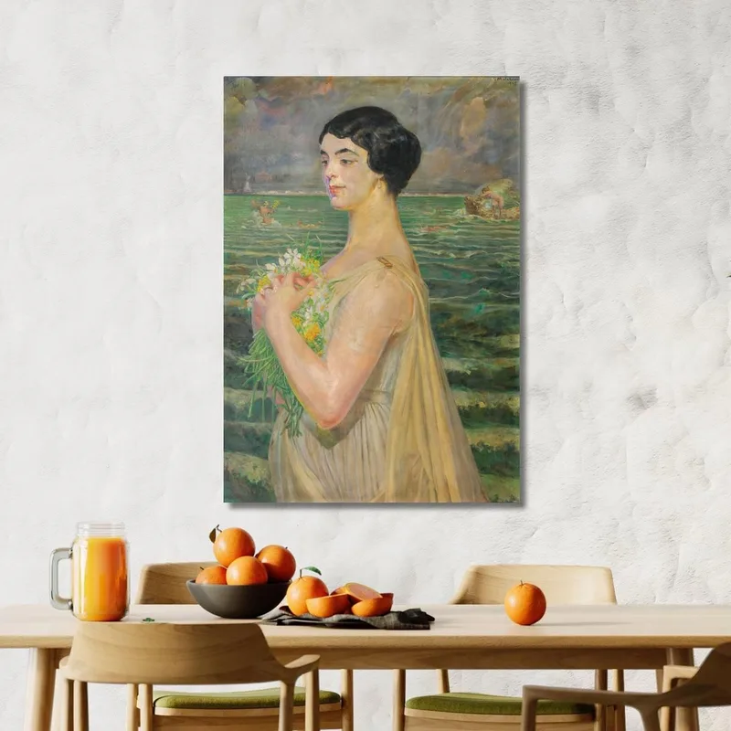 Donna Al Mare Jacek Malczewski quadro stampa su tela