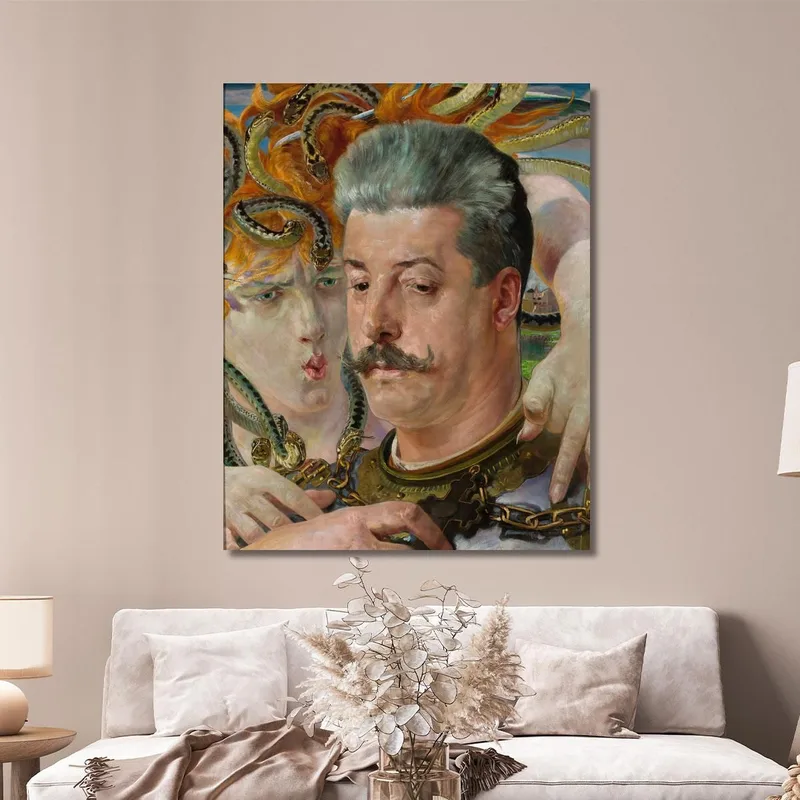 Porträt Von Tadeusz Blotnicki Mit Medusa Jacek Malczewski
