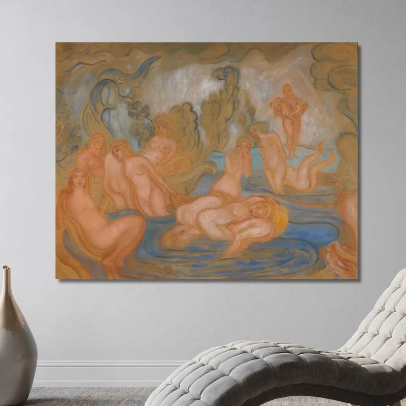 Die Badenden: Geschwungene Und Wellenförmige Linien James Ensor