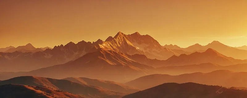 Quadro Montagne Tramonto Dorato Che Proietta Ombre Sulle Creste Delle Montagne