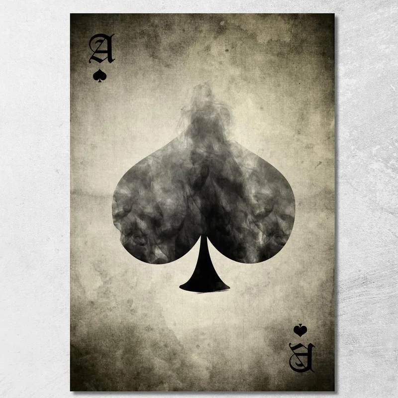 Quadro Carte Da Gioco Asso Di Picche quadro stampa su tela