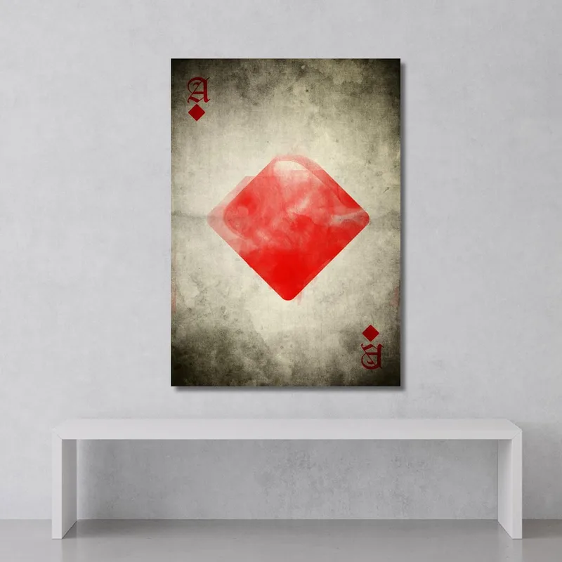 Quadro Carte Da Gioco Asso Di Quadri