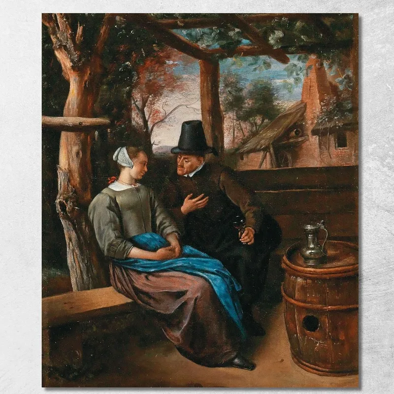 Un Soupirant Avec Une Jeune Femme Jan Steen