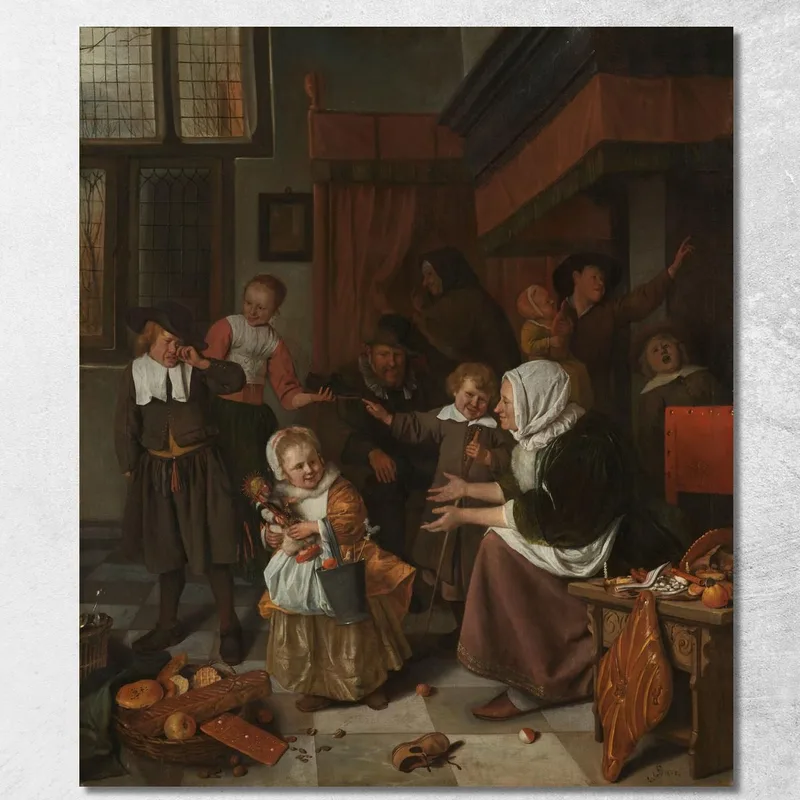 The Feast Of St Nicholas Jan Steen