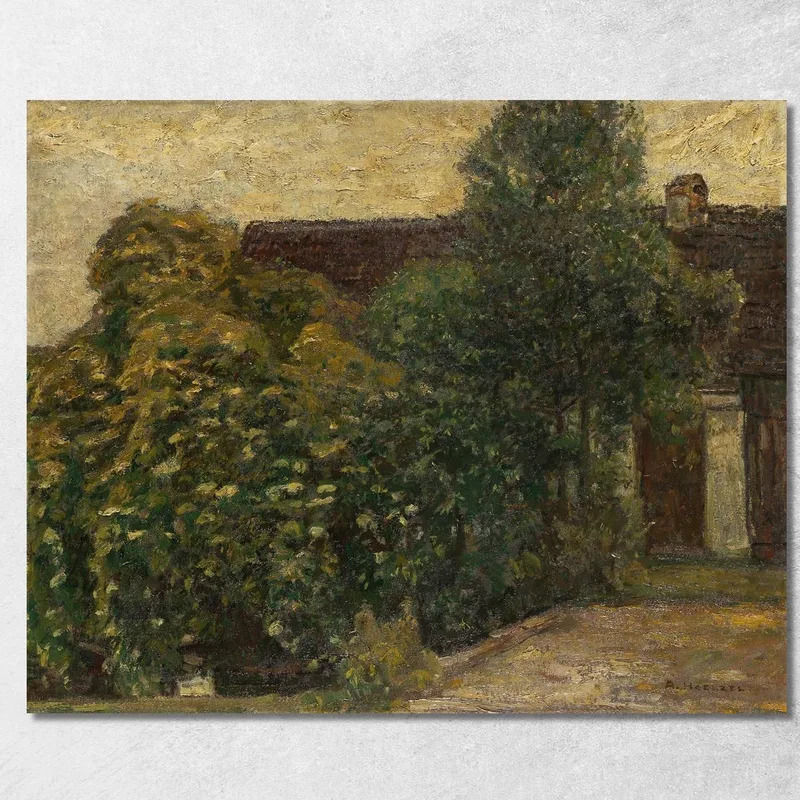 Trees In Front Of The House Adolf Hölzel