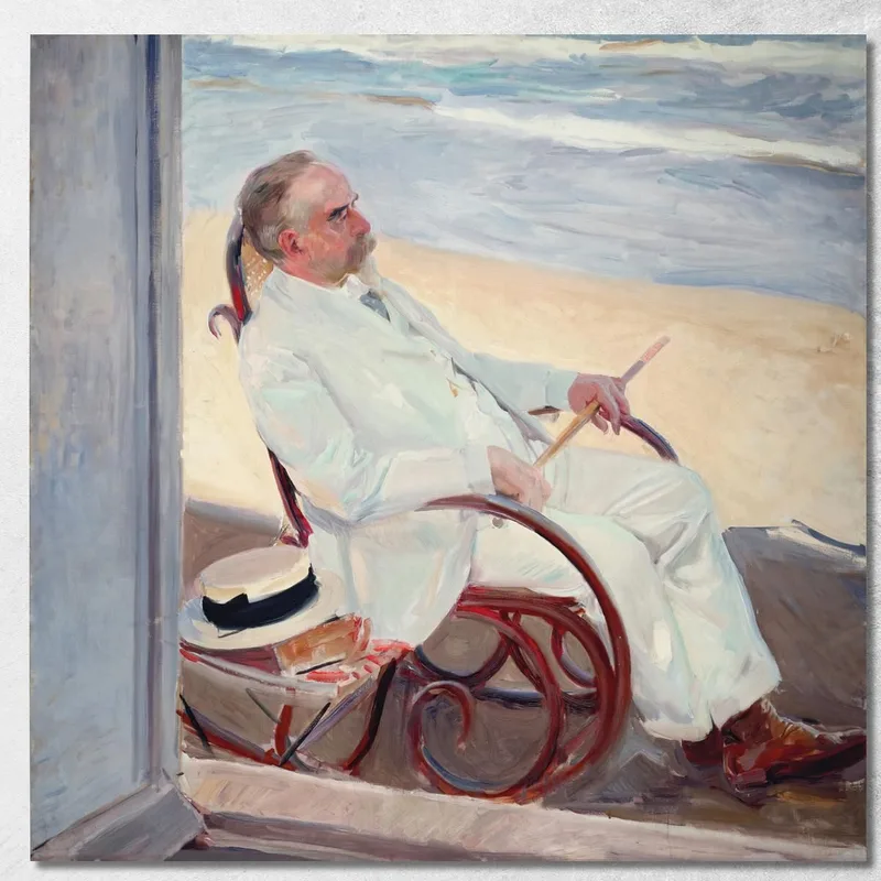 Antonio García In Spiaggia Joaquín Sorolla quadro stampa su tela