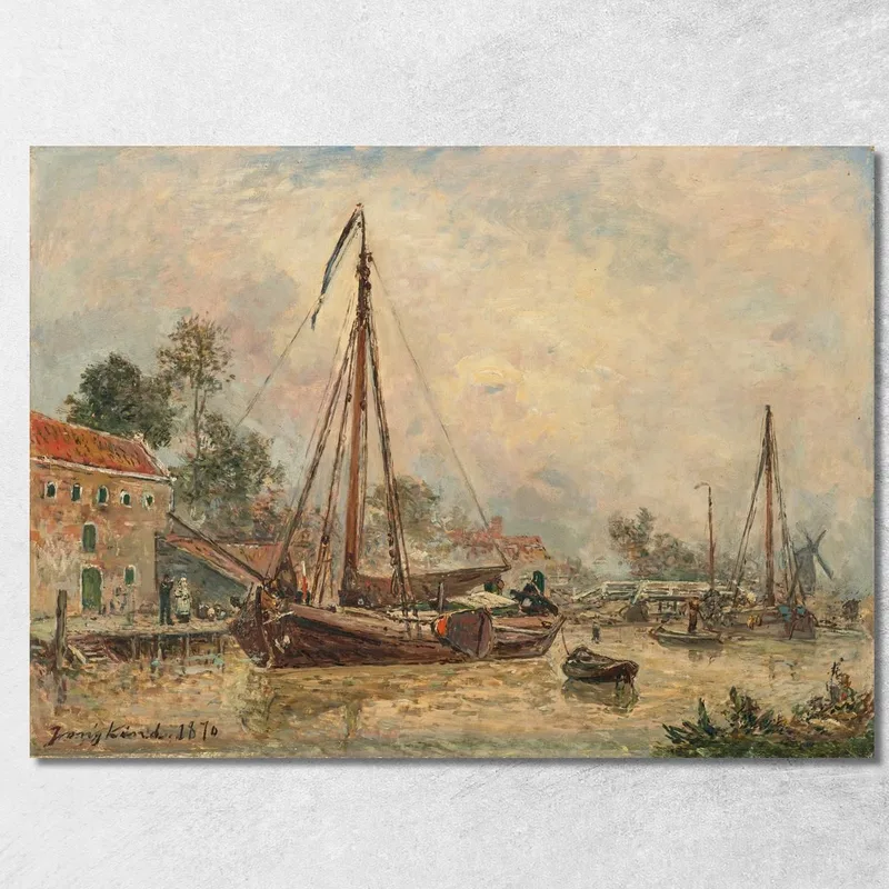 Dintorni Di Dordrecht 2 Johan Barthold Jongkind quadro stampa su tela