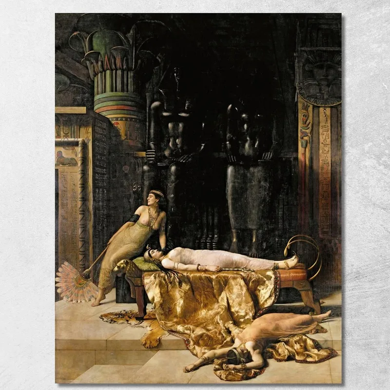 Der Tod Der Kleopatra John Collier drucken auf leinwand