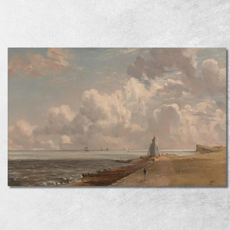 Harwich: El Faro Bajo Y Beacon Hill John Constable