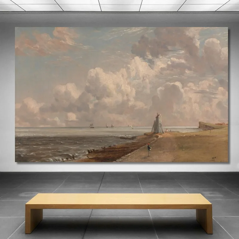 Harwich: El Faro Bajo Y Beacon Hill John Constable