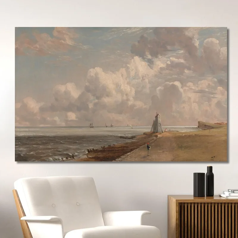 Harwich: El Faro Bajo Y Beacon Hill John Constable