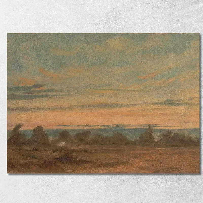 Paesaggio Estivo Al Tramonto John Constable