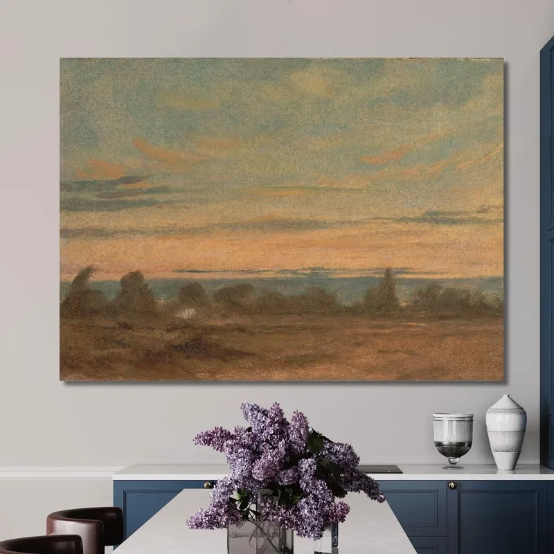 Paesaggio Estivo Al Tramonto John Constable