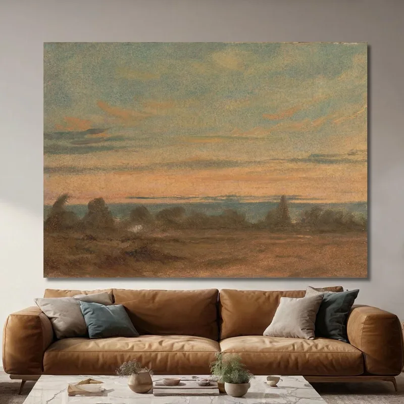 Paesaggio Estivo Al Tramonto John Constable