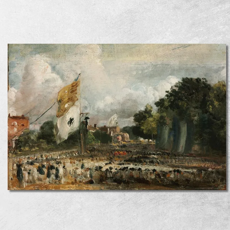 Célébration À East Bergholt De La Paix De 1814 John Constable