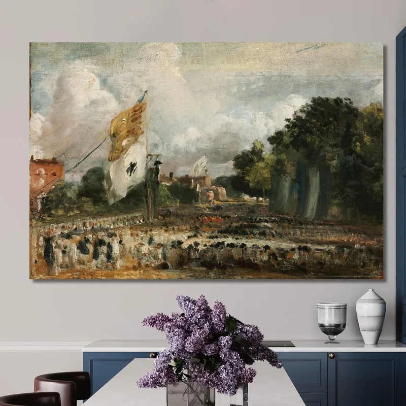 Célébration À East Bergholt De La Paix De 1814 John Constable