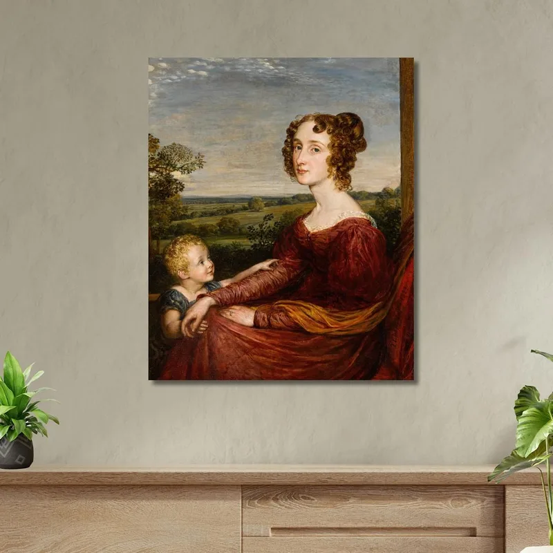 Retrato De La Sra. William Wilberforce Y Niño John Linnell