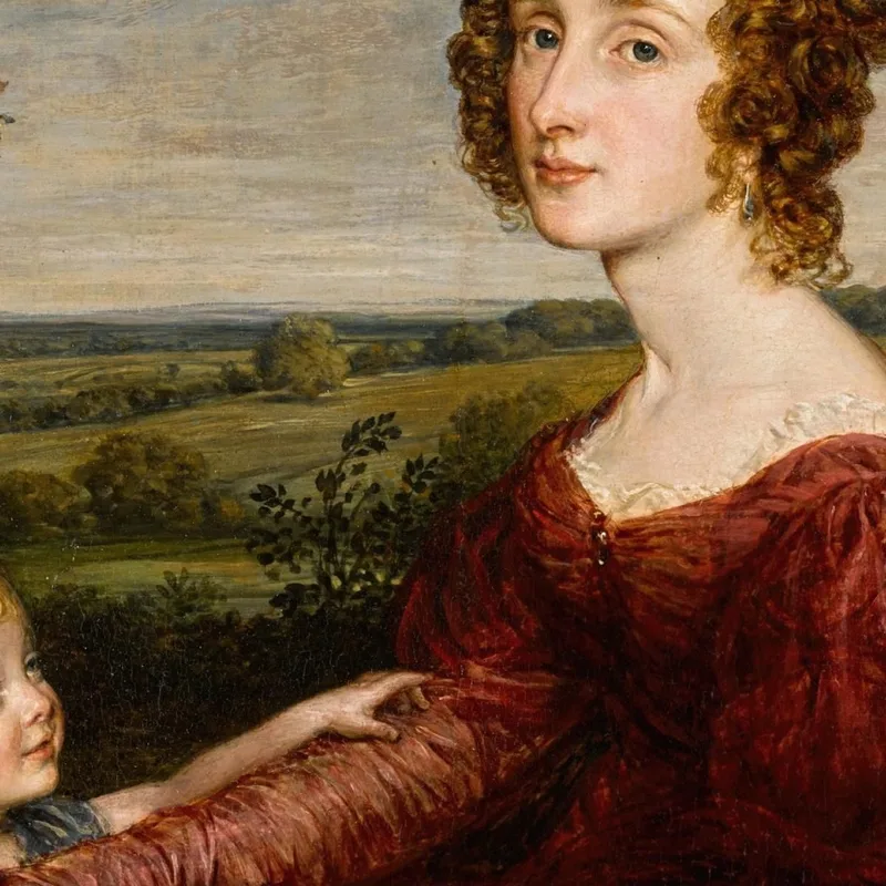 Retrato De La Sra. William Wilberforce Y Niño John Linnell