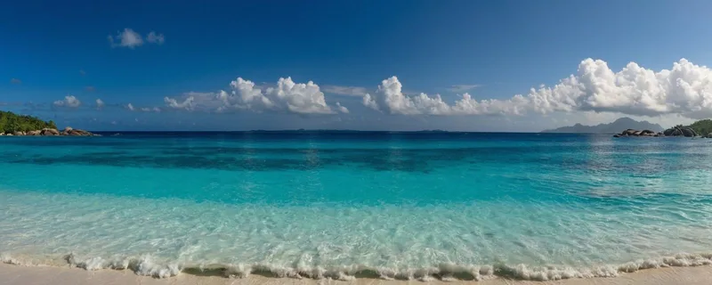 Quadro Paesaggio Mare Spiaggia Tropicale Con Acque Turchesi