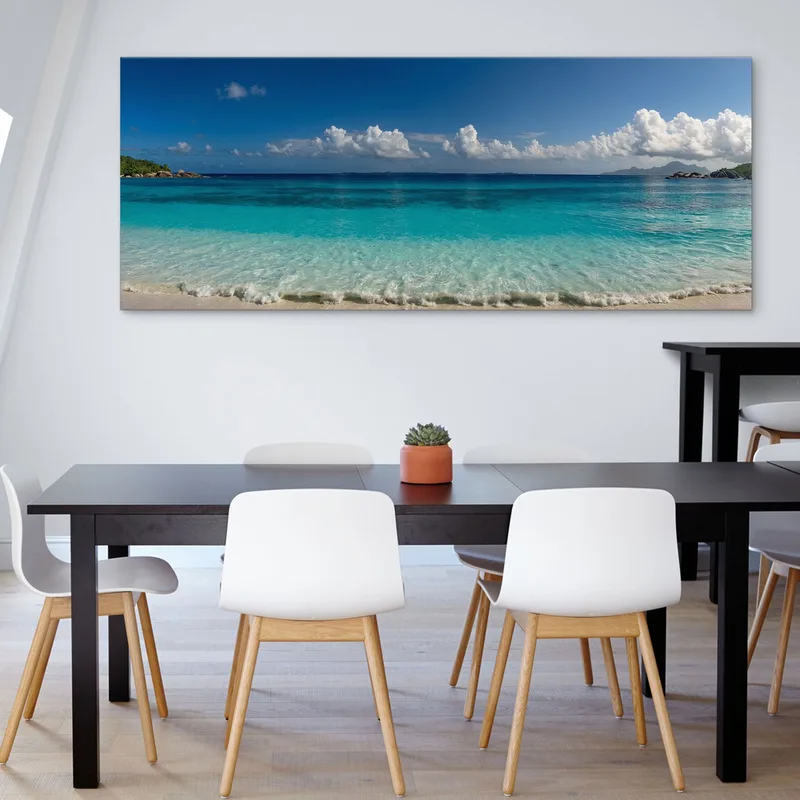 Quadro Paesaggio Mare Spiaggia Tropicale Con Acque Turchesi