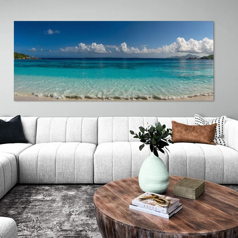 Quadro Paesaggio Mare Spiaggia Tropicale Con Acque Turchesi