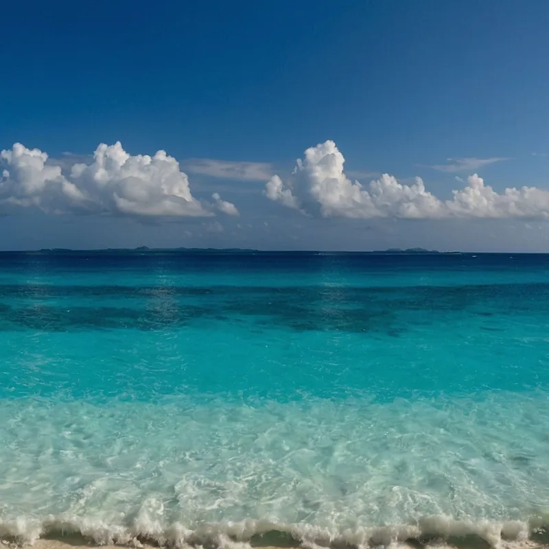 Quadro Paesaggio Mare Spiaggia Tropicale Con Acque Turchesi