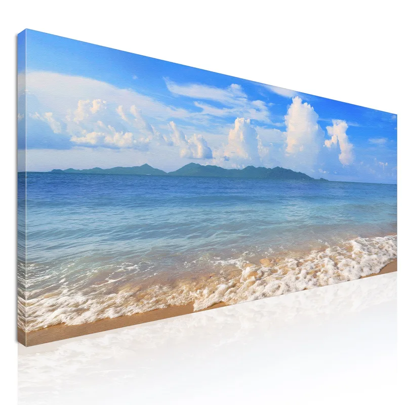 Quadro Paesaggio Mare Spiaggia Incantevole A Koh Samui Con Mare Turchese quadro stampa su tela