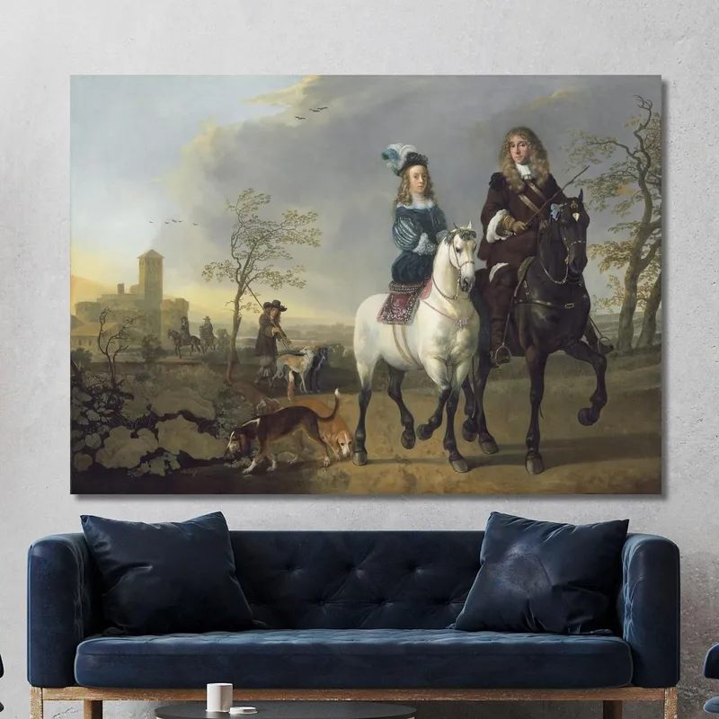 Dame Und Herr Zu Pferd​ Aelbert Cuyp