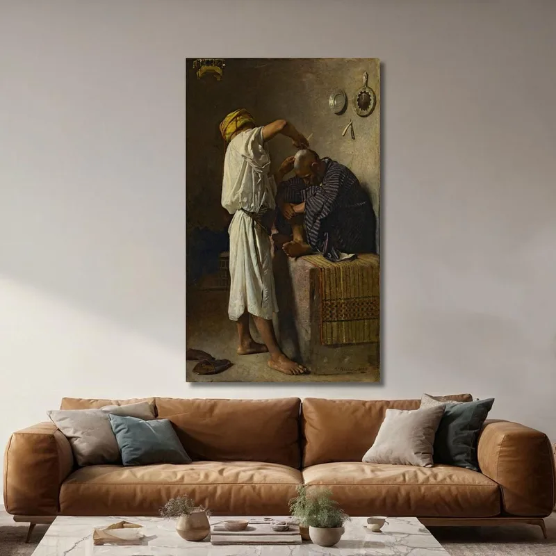 Ein Orientalischer Barbershop Léon Bonnat