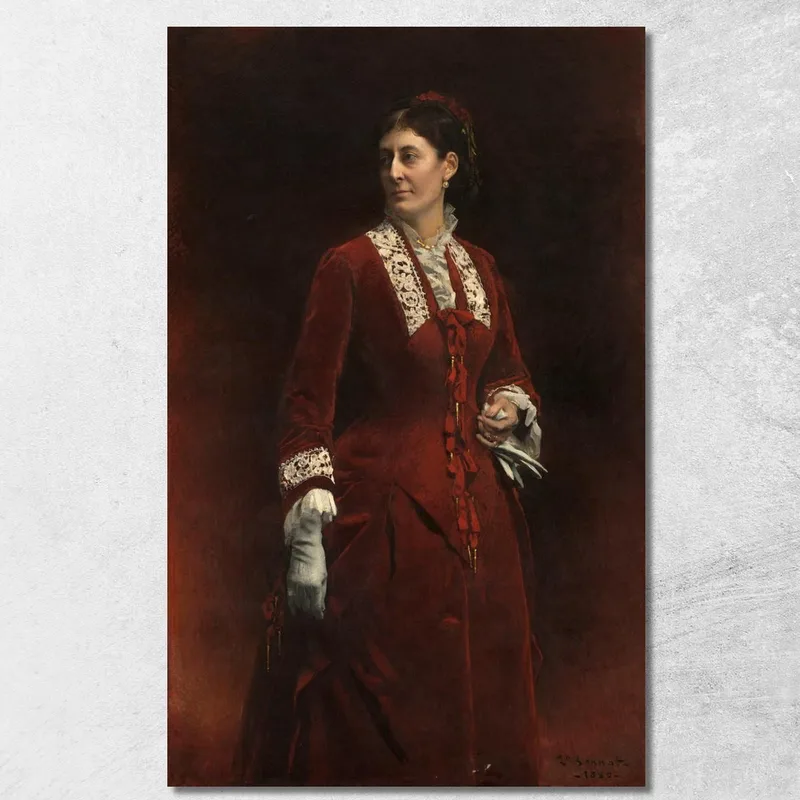 Ritratto Di Signora Georges Erhler Léon Bonnat quadro stampa su tela