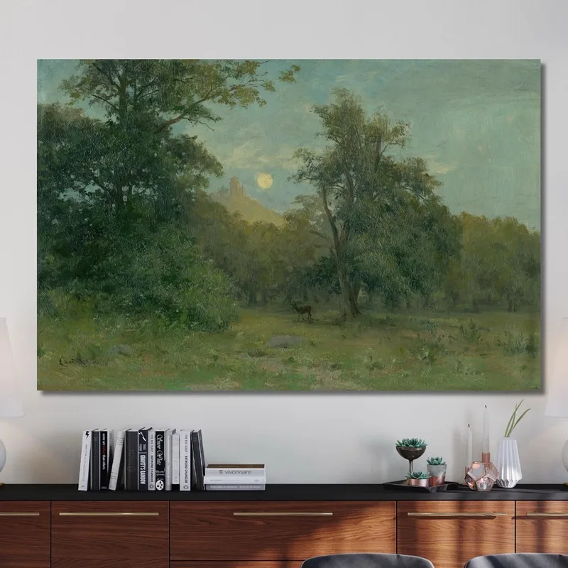 Moonlit Landscape With Slanec Castle Ľudovít Čordák