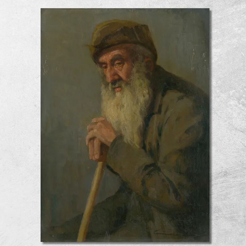 Estudio De Un Anciano Sentado Ľudovít Čordák
