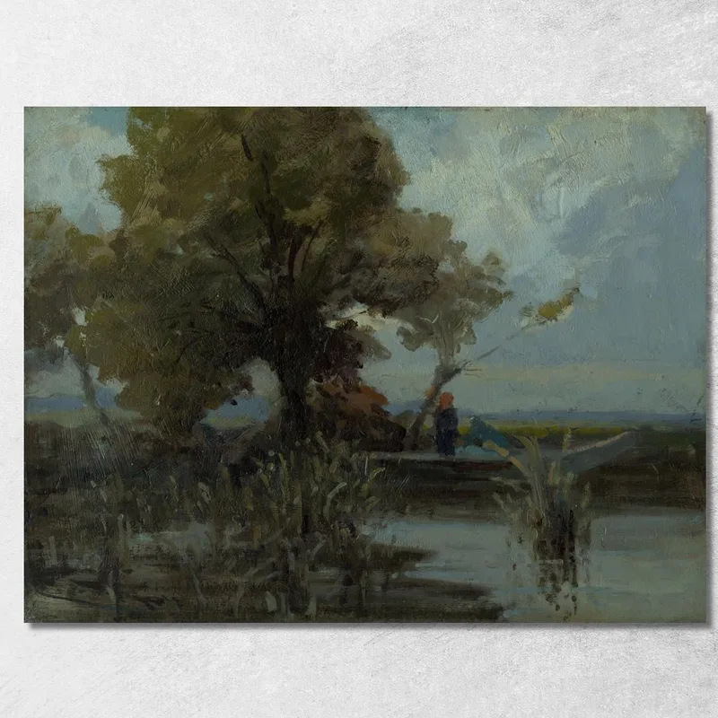Bushy Tree By The Lake Ľudovít Čordák