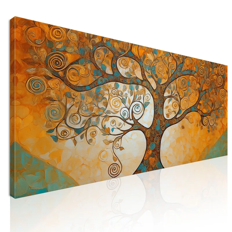 Quadro Albero Della Vita Tonalità Calde E Spirali quadro stampa su tela